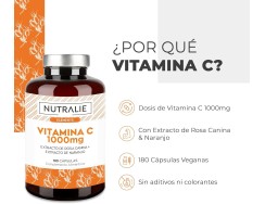 Nutralie Vitamina C 1000MG, 180 cápsulas