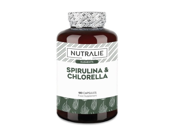 Nutralie Espirulina y Chlorella, 180 cápsulas