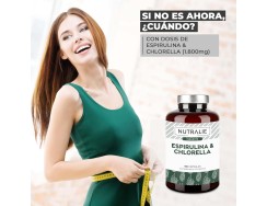 Nutralie Espirulina y Chlorella, 180 cápsulas
