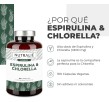 Nutralie Espirulina y Chlorella, 180 cápsulas