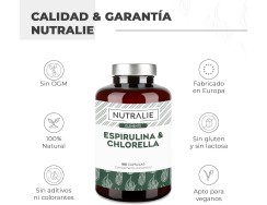 Nutralie Espirulina y Chlorella, 180 cápsulas