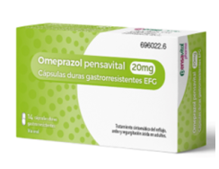 Pensavital Omeprazol 20mg EFG OTC, 14 cápsulas gastrorresistentes (blíster)