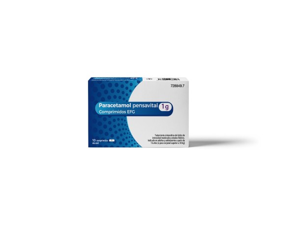 Pensavital Paracetamol 1g EFG OTC, 10 comprimidos