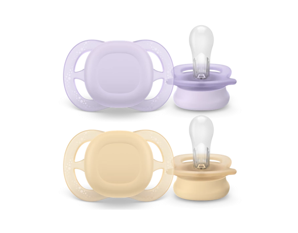 PHILIPS AVENT 2 Chupetes Ultra Start 0-2M liso niña