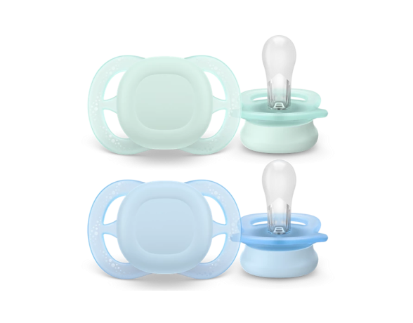 PHILIPS AVENT 2 Chupetes Ultra Start 0-2M liso niño