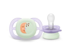 PHILIPS AVENT 2 Chupetes Ultra Start Nighttime 0-2M niña