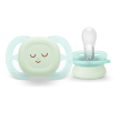 PHILIPS AVENT 2 Chupetes Ultra Start Nighttime 0-2M niño