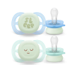 PHILIPS AVENT 2 Chupetes Ultra Start Nighttime 0-2M niño