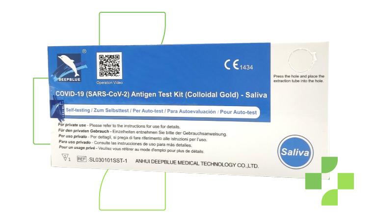 Test Rápido DeepBlue Saliva Boca, Autodiagnóstico